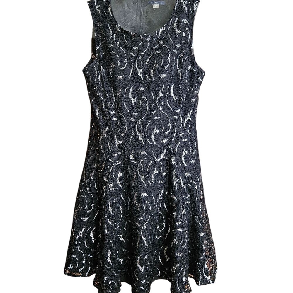 Tommy Hilfiger Black Fit & Flare‎ Mini Dress 12 Sleeveless Cocktail Party A-Line
